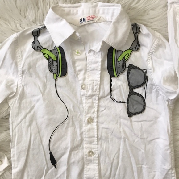 H&M white button down dress shirt for a boy! - Picture 2 of 5